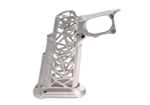Dr. Black Tokyo Marui ハイキャパ GBB アルミグリップ (タイプA 銀(ぎん))-AIRSOFT GOGO エアガン・サバゲー用品通販