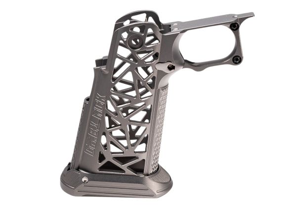 Dr. Black Tokyo Marui ハイキャパ GBB アルミグリップ (タイプA、グレー)-AIRSOFT GOGO エアガン・サバゲー用品通販