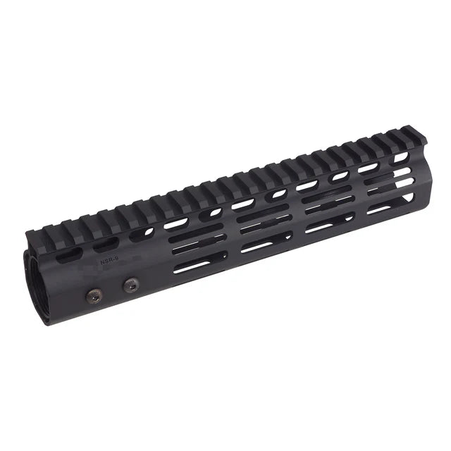 E&C NSR9 N4 9インチ Gen.3 M-Lok ハンドガード AR / M4 用 (EC-MP1011) - ブラック-AIRSOFT GOGO エアガン・サバゲー用品通販