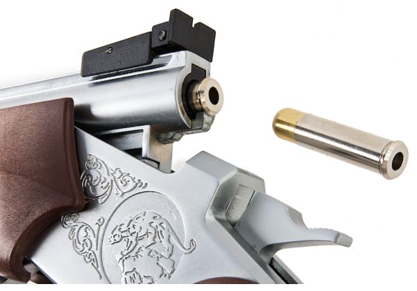 Farsan Thompson G2 Contender 370mm ブレークトップ 6mm ガス式エアソフトピストル - 銀(ぎん)-AIRSOFT GOGO エアガン・サバゲー用品通販