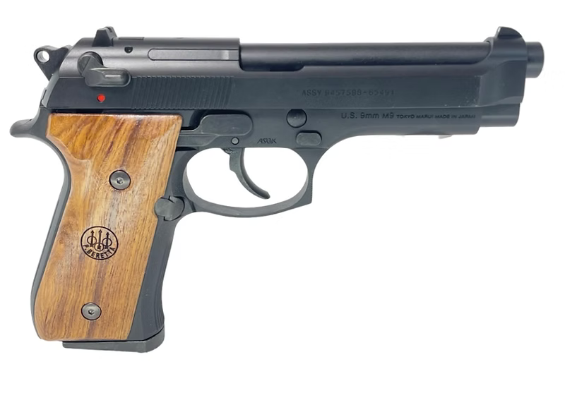 FCW M9 / M92F 木製グリップ(ベレッタロゴ付き)- Beretta original Logo-AIRSOFT GOGO エアガン・サバゲー用品通販