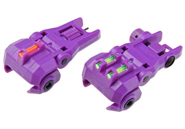 G&G デュアルプロファイル ファイバーオプティック フリップアップサイト - 紫-AIRSOFT GOGO エアガン・サバゲー用品通販