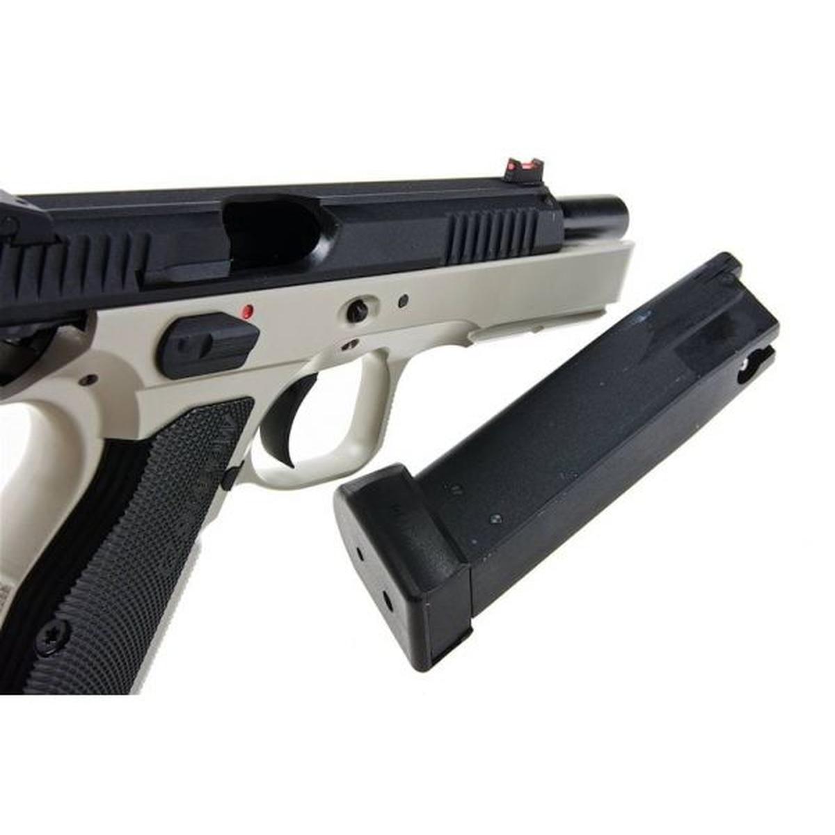 KJ WORKS CZ SHADOW 2 GBB エアソフト ピストル - アーバン グレー フレーム (ASG ライセンス)-AIRSOFT GOGO エアガン・サバゲー用品通販