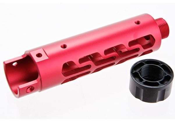 Narcos Airsoft Action Army AAP01 フロントバレルキット (タイプ7) (CNCアルミニウム / アルミ 6061) - 赤-AIRSOFT GOGO エアガン・サバゲー用品通販