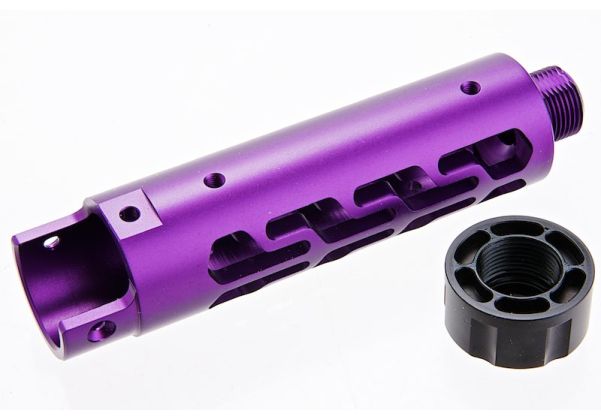 Narcos Airsoft Action Army AAP01 フロントバレルキット (タイプ7) (CNCアルミニウム / アルミ 6061) - 紫-AIRSOFT GOGO エアガン・サバゲー用品通販