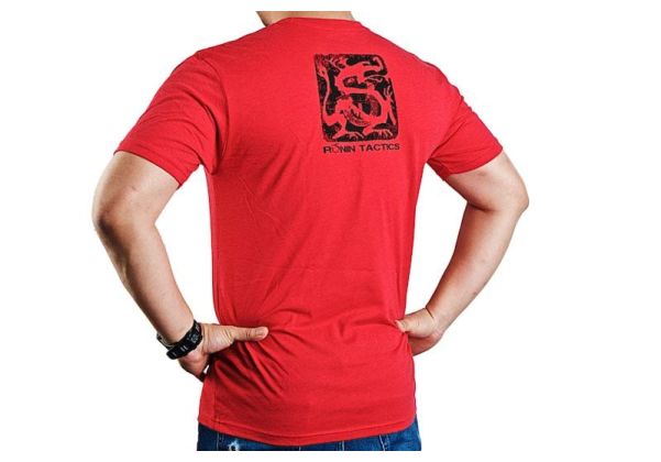 Ronin Tactics「ヴィンテージ」Tシャツ(ヴィンテージ赤、Lサイズ)-AIRSOFT GOGO エアガン・サバゲー用品通販