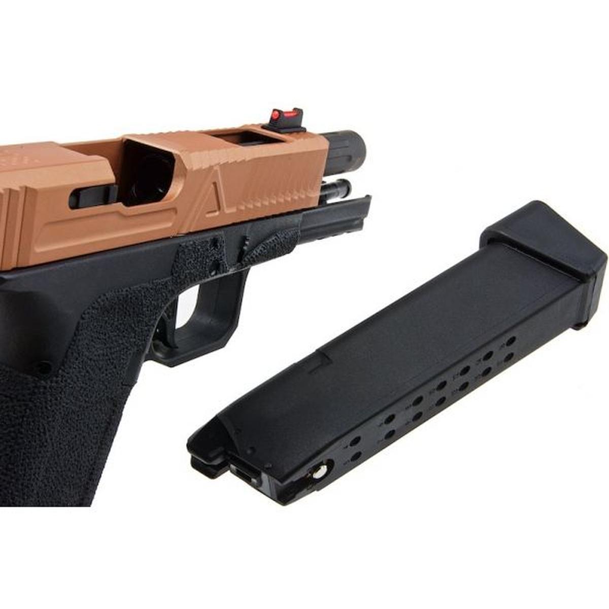 RWA AGENCY ARMS EXA グリーン ガス エアソフト ピストル - セラコート銅-AIRSOFT GOGO エアガン・サバゲー用品通販