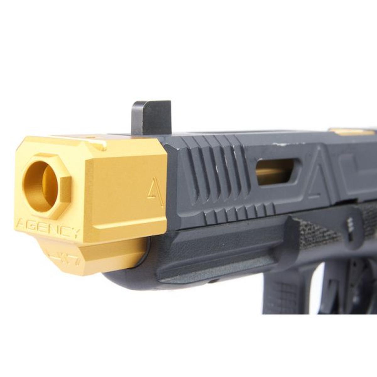RWA エージェンシー アームズ 417 コンペンセイター (シングル ポート、14MM CCW) - ゴールド-AIRSOFT GOGO エアガン・サバゲー用品通販