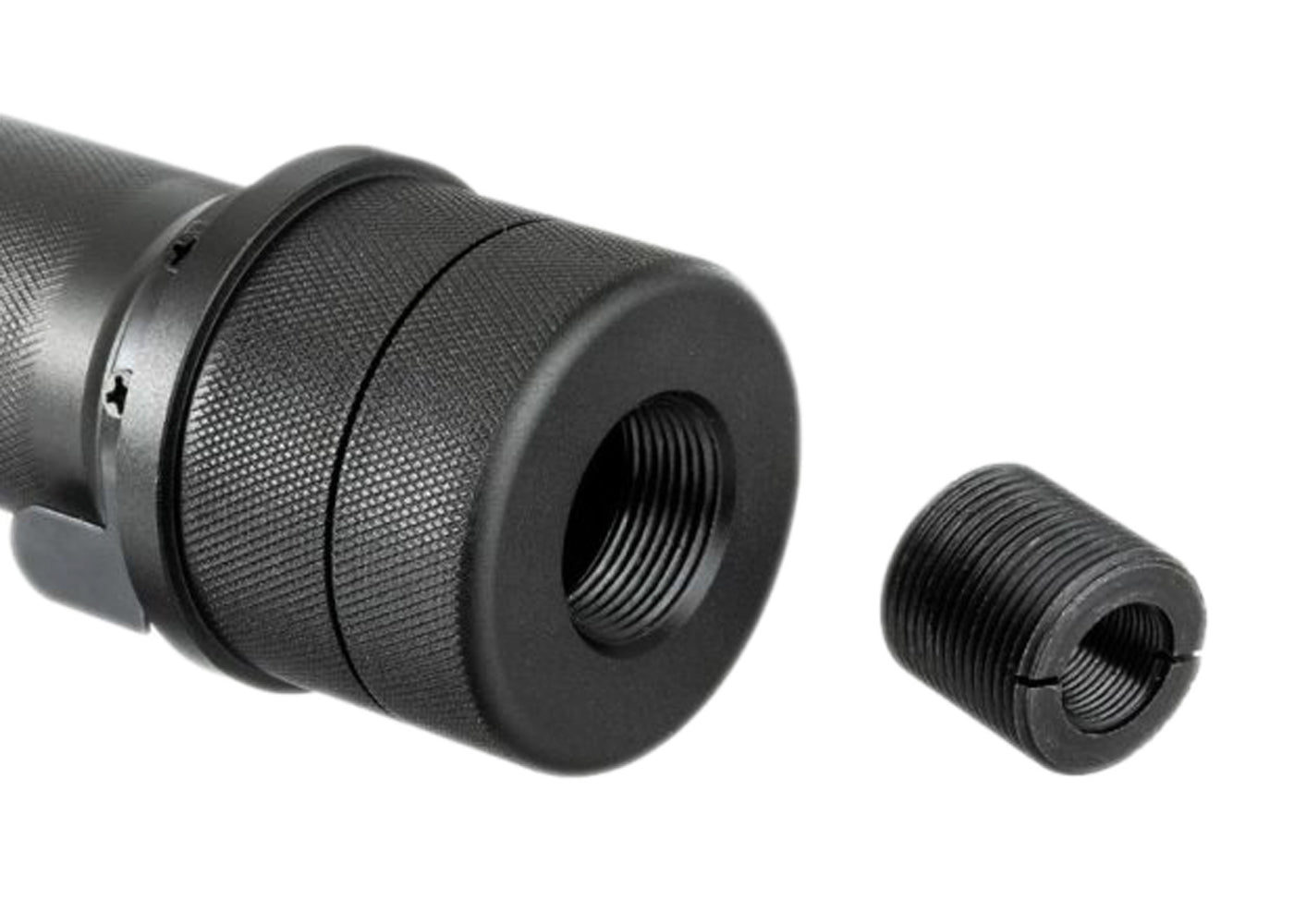 5KU スピットファイアトレーサー付きPBS-1ミニサプレッサー(24mm CW) LCT / GHK AK AEG / GBBガスブローバック専用-ブラック