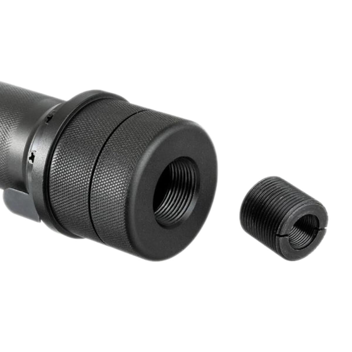 5KU スピットファイアトレーサー付きPBS-1ミニサプレッサー(24mm CW) LCT / GHK AK AEG / GBBガスブローバック専用-ブラック-AIRSOFT GOGO エアガン・サバゲー用品通販