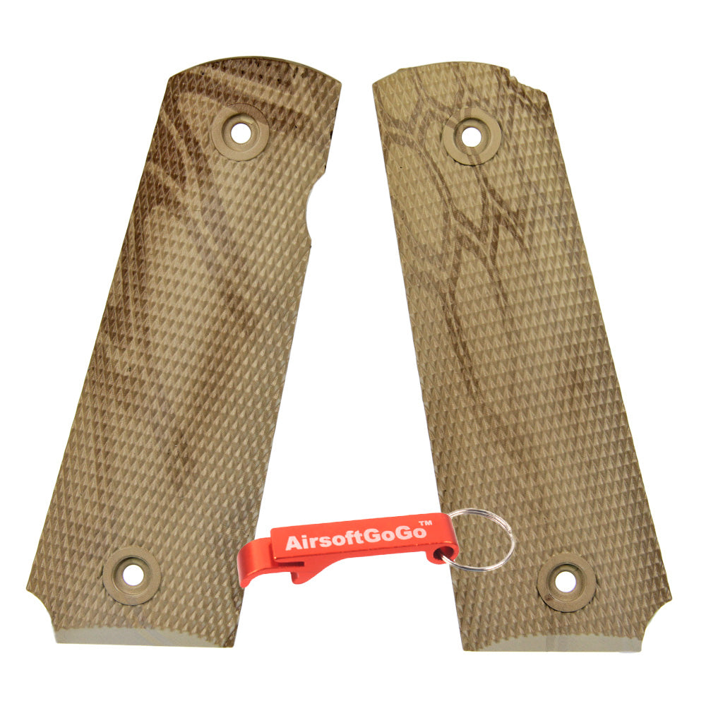 APS grip cover for Marui 1911 GBB (A-TACS NM camouflage)
