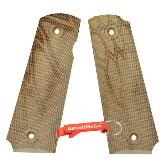 APS grip cover for Marui 1911 GBB (A-TACS NM camouflage)