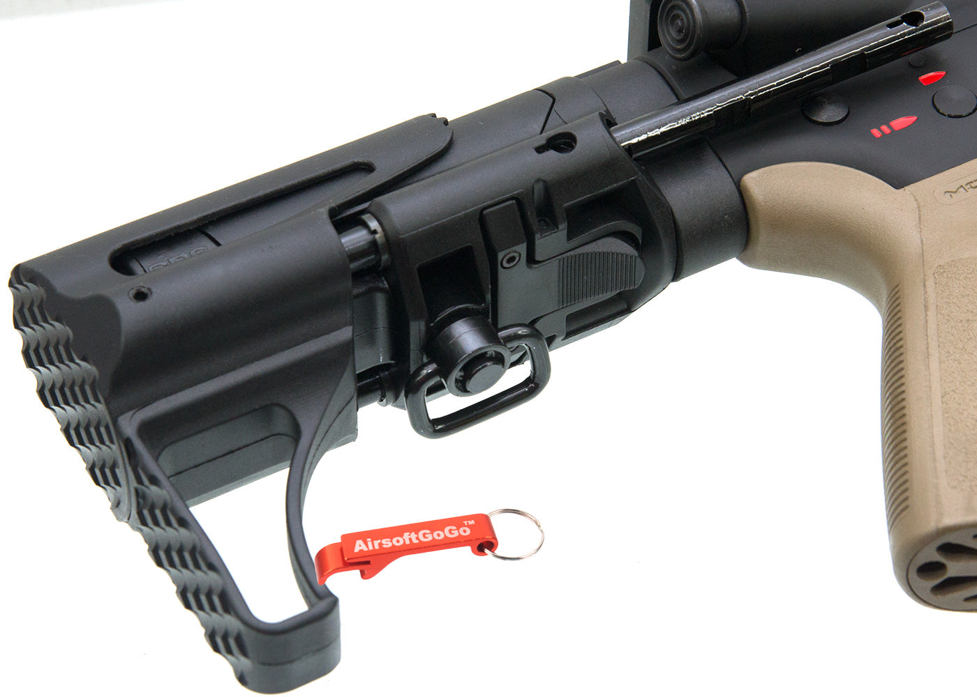 Marui/G&P M4 series compatible APS slide stock (black)