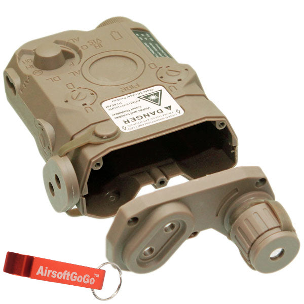 エアガン 20mmレイル対応PEQ-15タイプバッテリーケース (ダークアース)