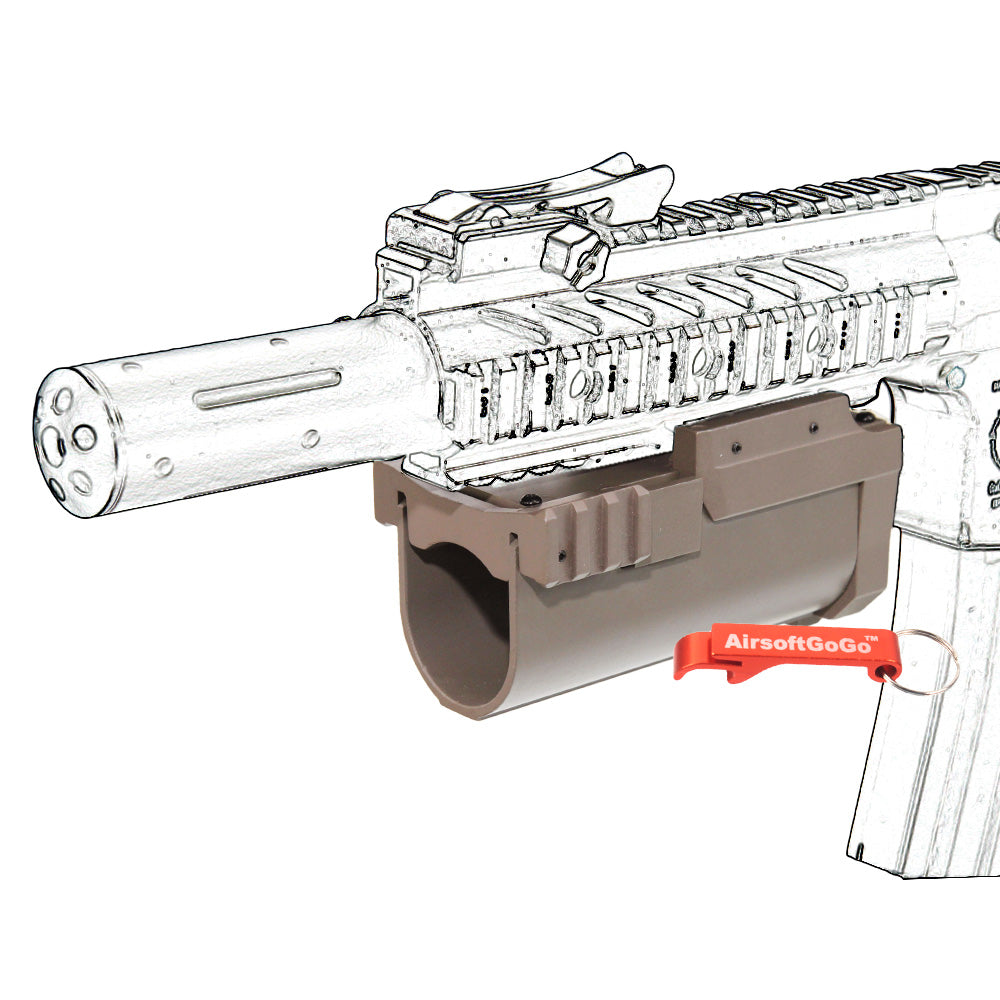 Army Force製 40mm メタルグレネードランチャー (淡い茶色)