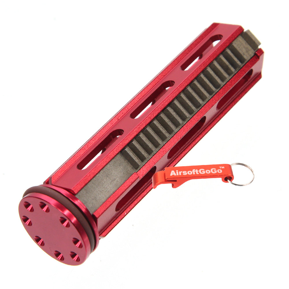 SVD・R85・L85・SR25メカボックス用Army Force製アルミ ピストン&ピストンヘッド (金属歯17枚)