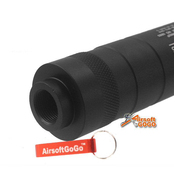「USMCO0436」タイプ 14mm逆ネジアウターバレル対応サプレッサー D30 X 150mm(直径×全長)