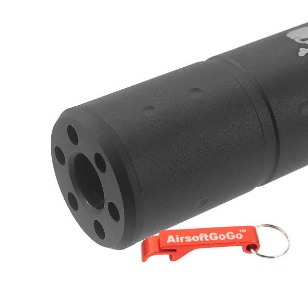 Skull logo type 14mm reverse thread outer barrel compatible suppressor (30 diameter x total length 150mm) for electric guns and gas blowback rifles