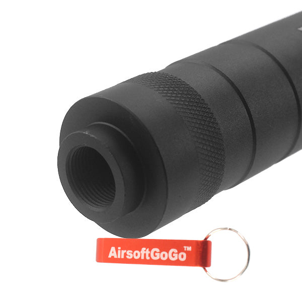 Skull logo type 14mm reverse thread outer barrel compatible suppressor (30 diameter x total length 150mm) for electric guns and gas blowback rifles