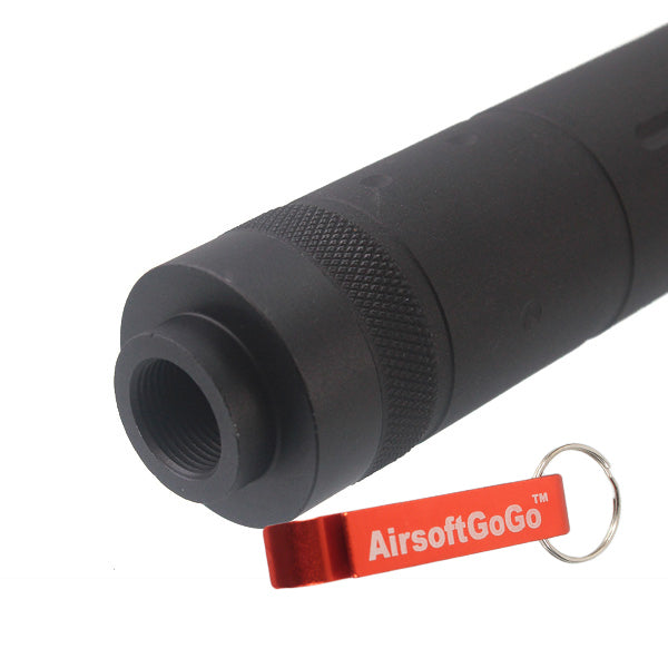 "BLACKWATER" type 14mm reverse threaded outer barrel compatible suppressor (diameter 30 x total length 190mm)