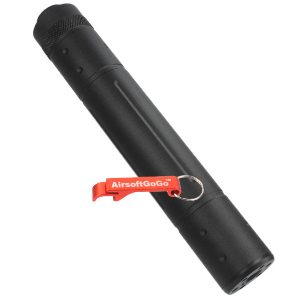 電動ガンガスブローバックライフル用NAVY SEAL TEAM サプレッサー14mm逆ネジ(直径30mm×全長190mm)