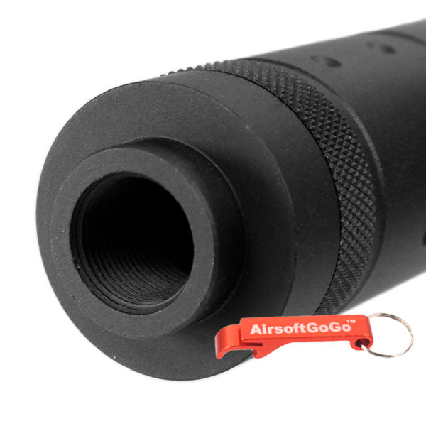 電動ガンガスブローバックライフル用NAVY SEAL TEAM サプレッサー14mm逆ネジ(直径30mm×全長190mm)