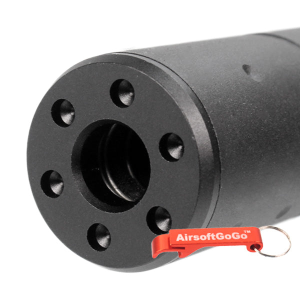 電動ガンガスブローバックライフル用NAVY SEAL TEAM サプレッサー14mm逆ネジ(直径30mm×全長190mm)