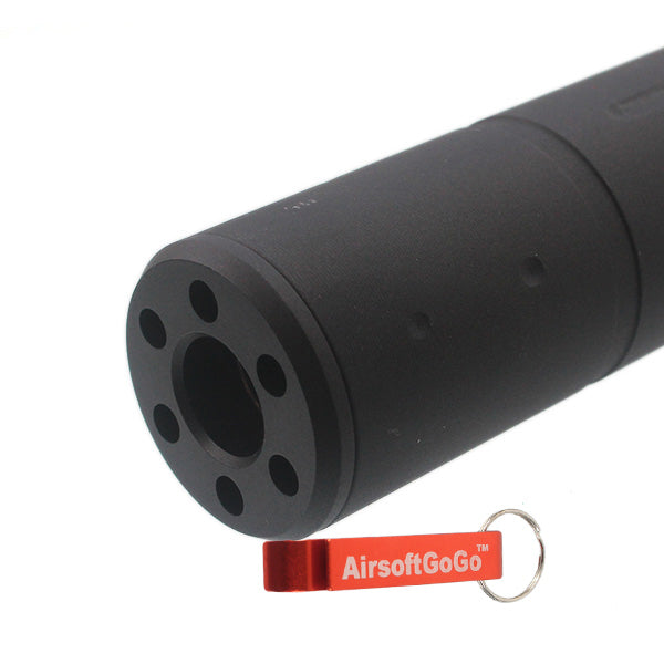 電動ガン・ガスブローバックライフル用 「NAVY SEALS」 刻印、14mm逆ネジ D30 X 190mm(直径×全長)サプレッサー