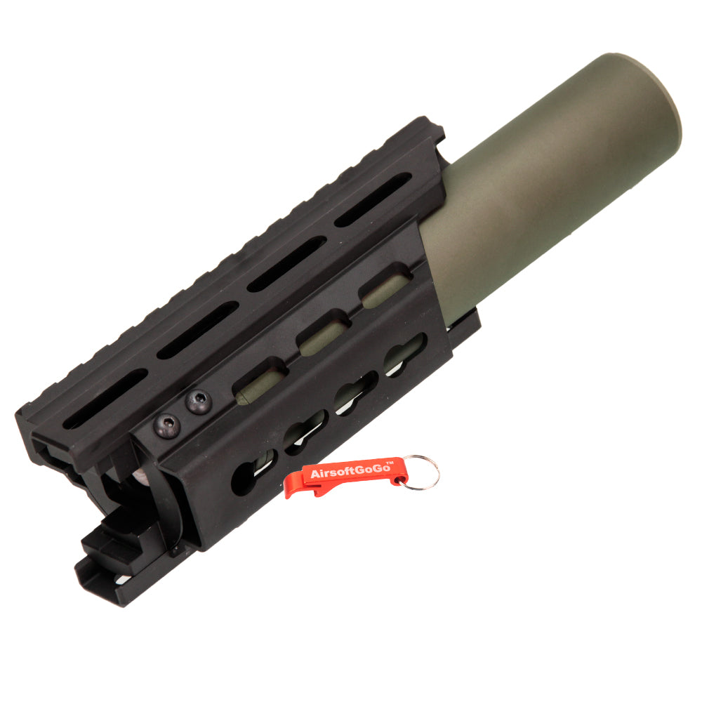 Battleaxe製 マルイ / CYMA電動ガン P90用 M-Lok & キーモッド レールハンドガード (14mm正逆ネジ対応サプレッサー付 )