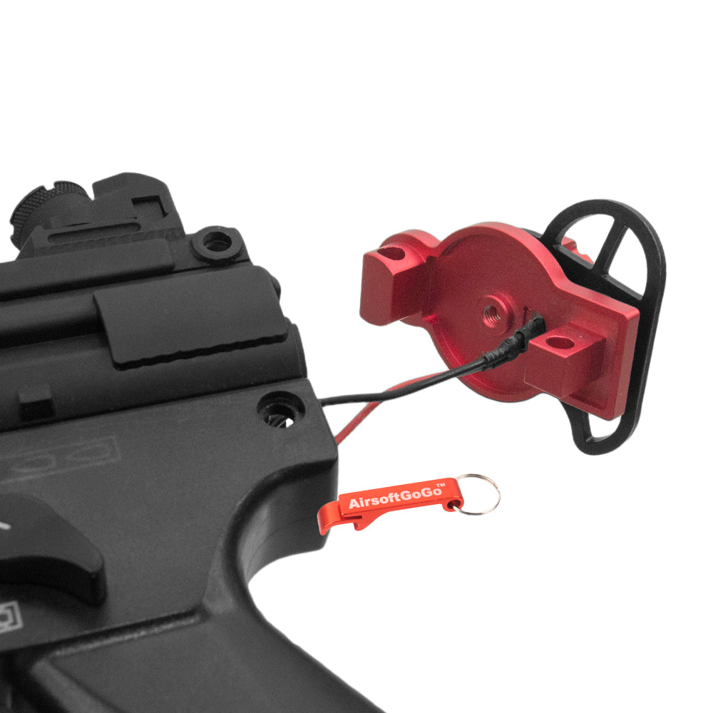 電動ガンマルイ/JG MP5K用ストックパイプ & アダプター (赤)