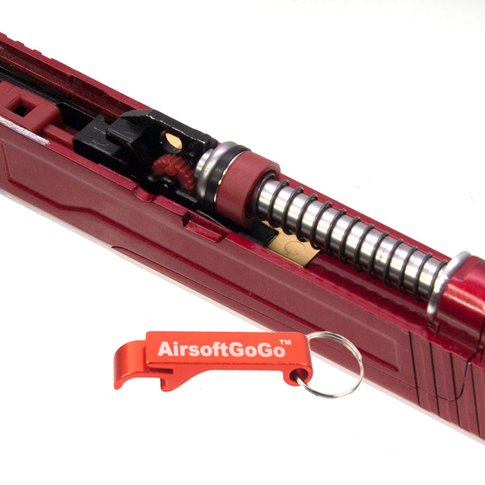 WE/Marui High Capa 5.1, 4.3 compatible ARMORER WORKS IPSC slide set (red + black + gold)