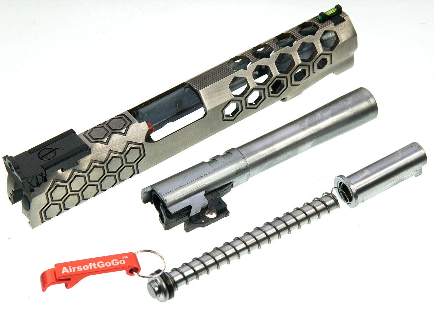 Armorer Works HEX Cut Slide for Marui 1911 (Silver)