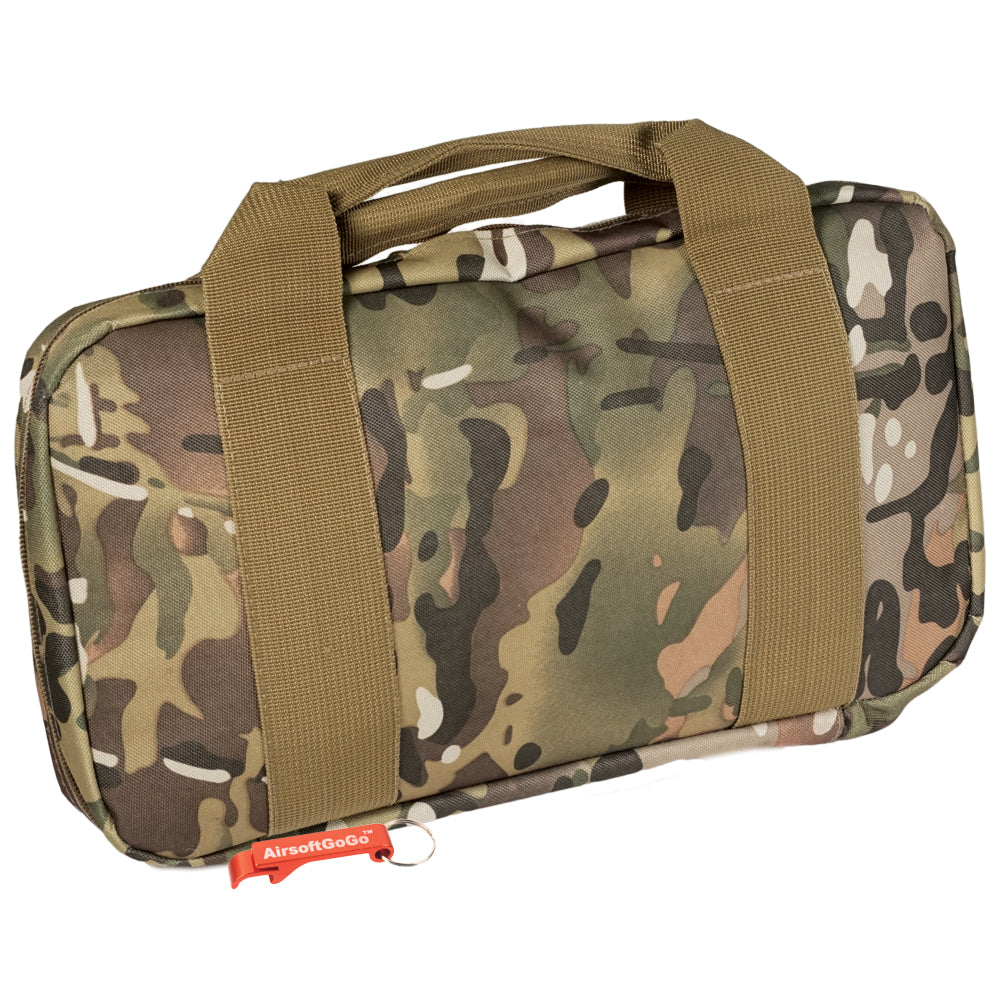 Tactical handgun bag/soft gun case with 6 magazine pockets (medium bag, multicam)