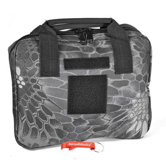 Tactical handgun bag/soft gun case with 5 magazine pockets (small bag, Kryptek Neptune)