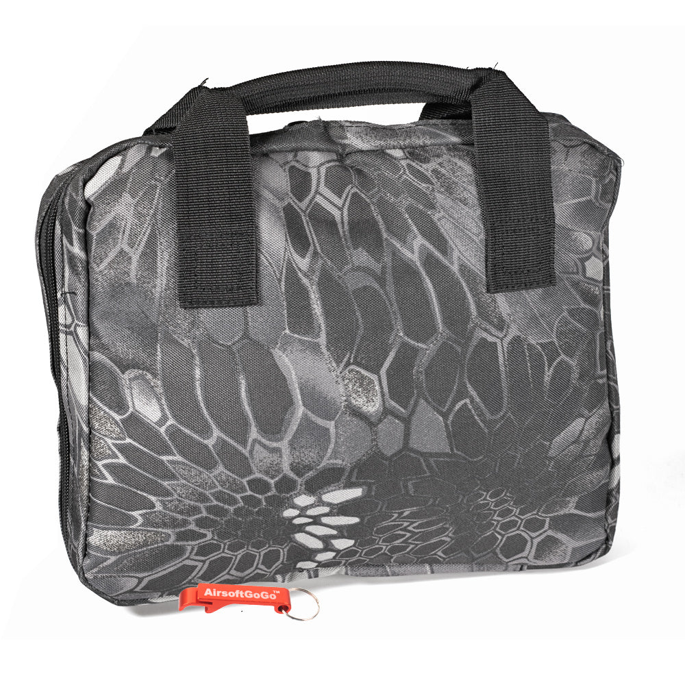 Tactical handgun bag/soft gun case with 5 magazine pockets (small bag, Kryptek Neptune)