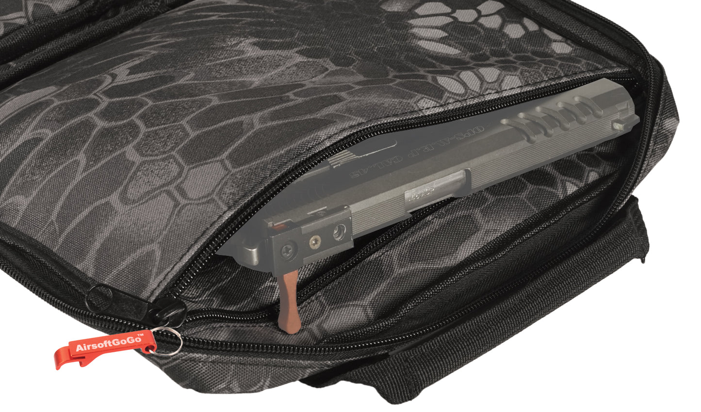 Tactical handgun bag/soft gun case with 5 magazine pockets (small bag, Kryptek Neptune)
