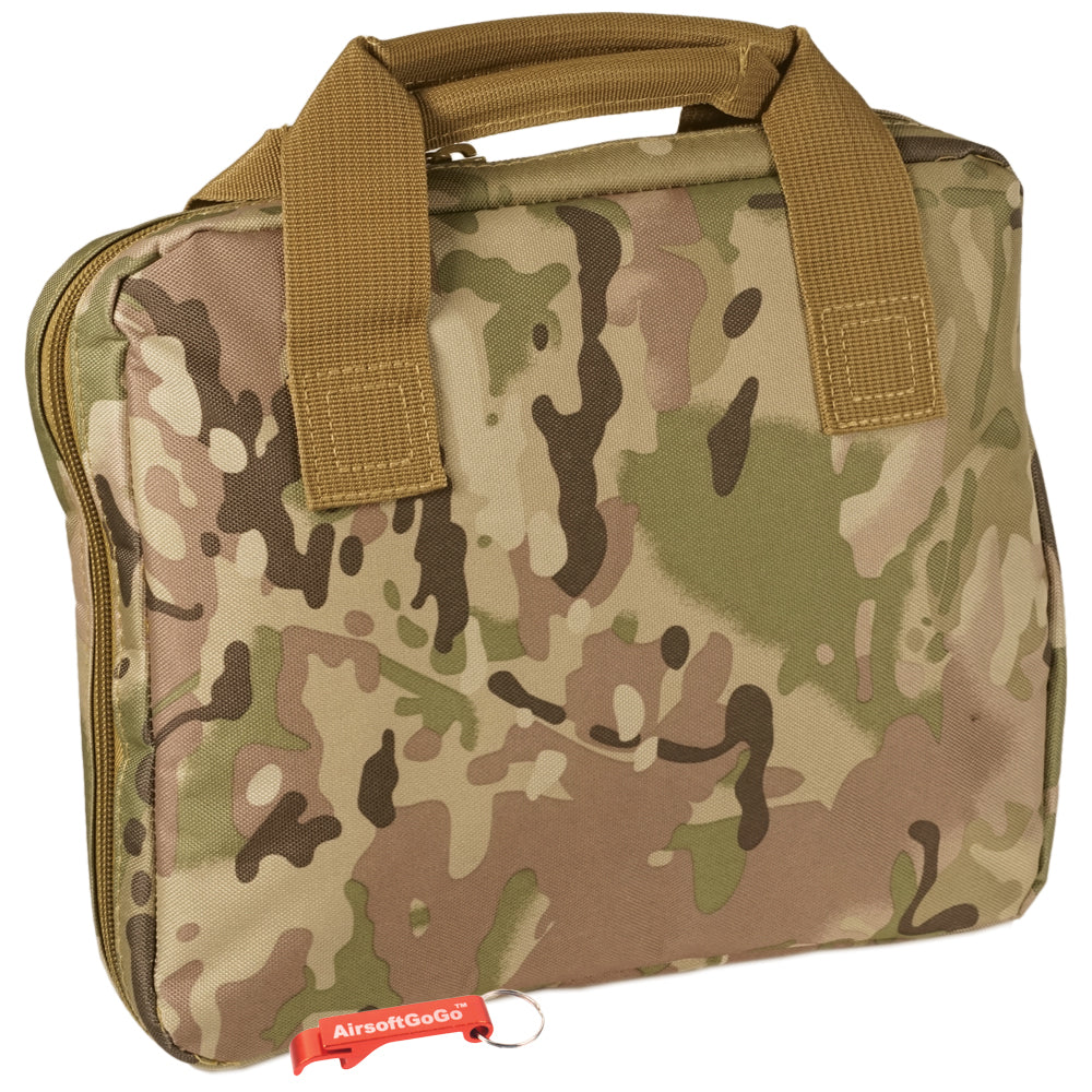 Tactical handgun bag/soft gun case with 5 magazine pockets (small bag, multicam)
