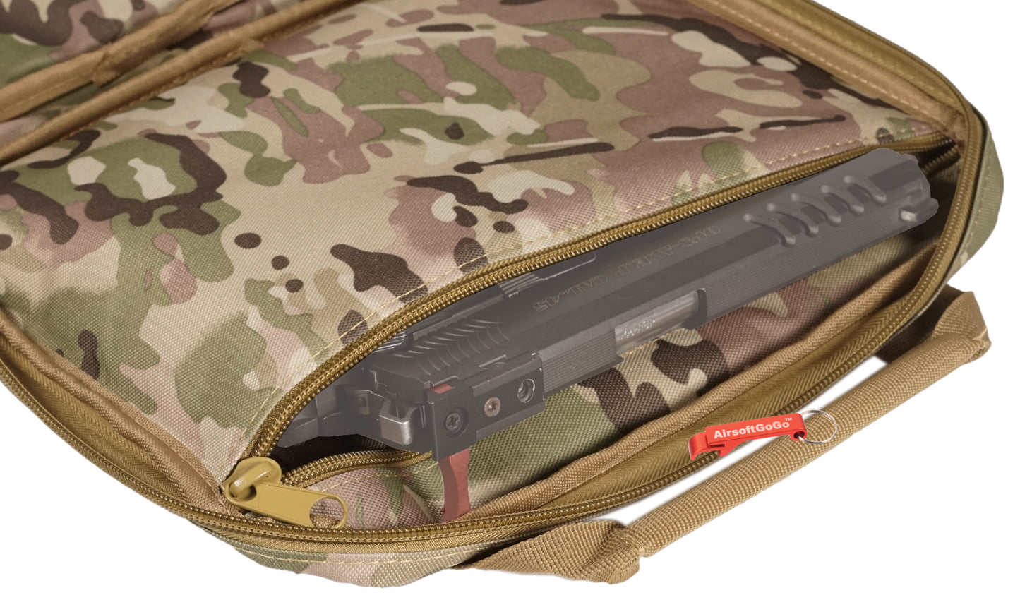 Tactical handgun bag/soft gun case with 5 magazine pockets (small bag, multicam)
