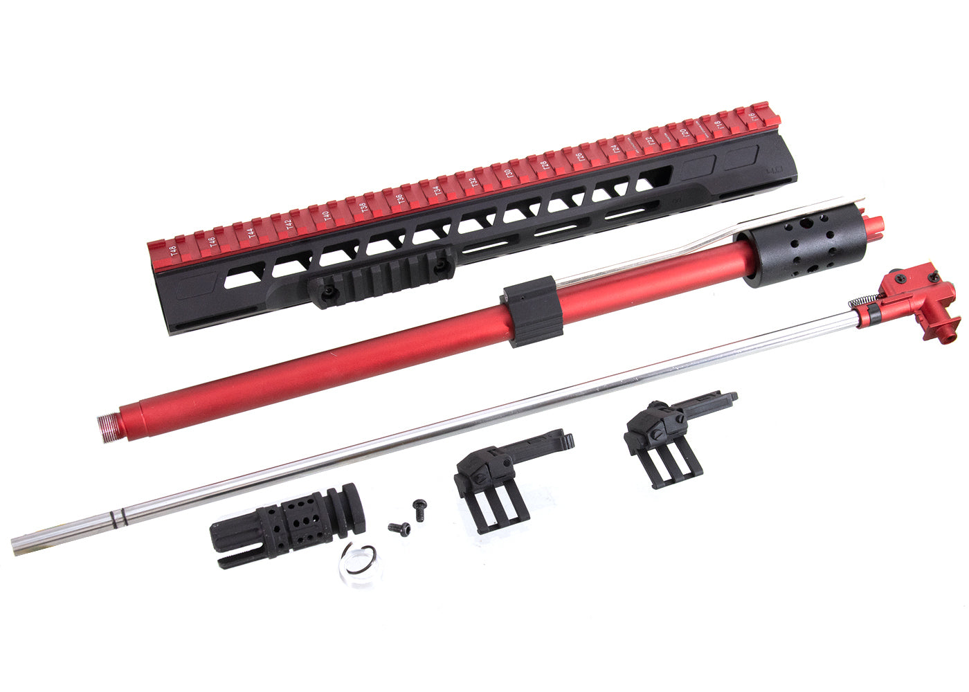 APS Phantom Extremis Rifles MK4 M-Lok ハンドガード(ピカティニーサイドレール、アウターバレル、フラッシュハイダー含み)