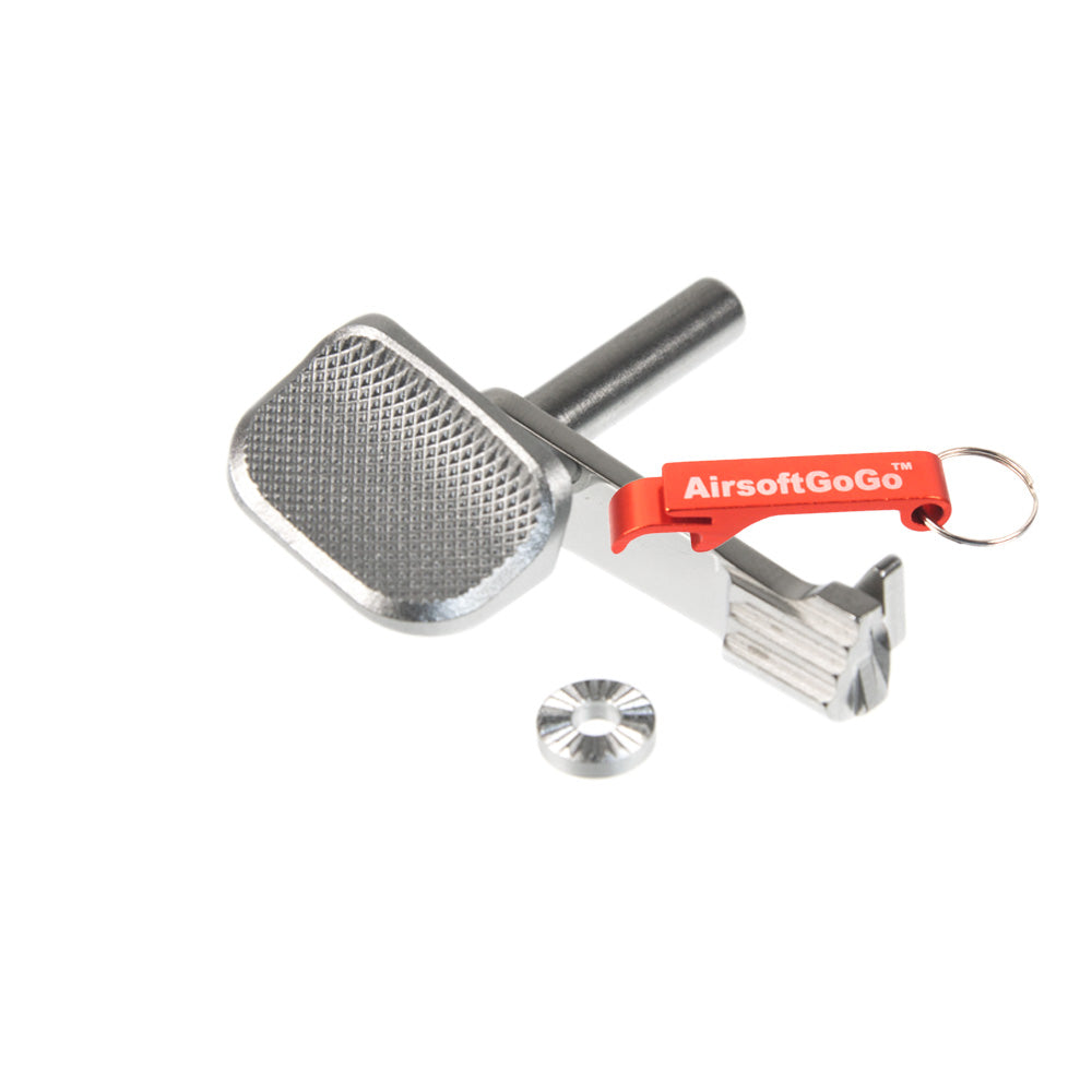 AIP Adjustable Thumb Rest & Ride Stop for Marui Hi-Capa 4.3/5.1 (Silver)