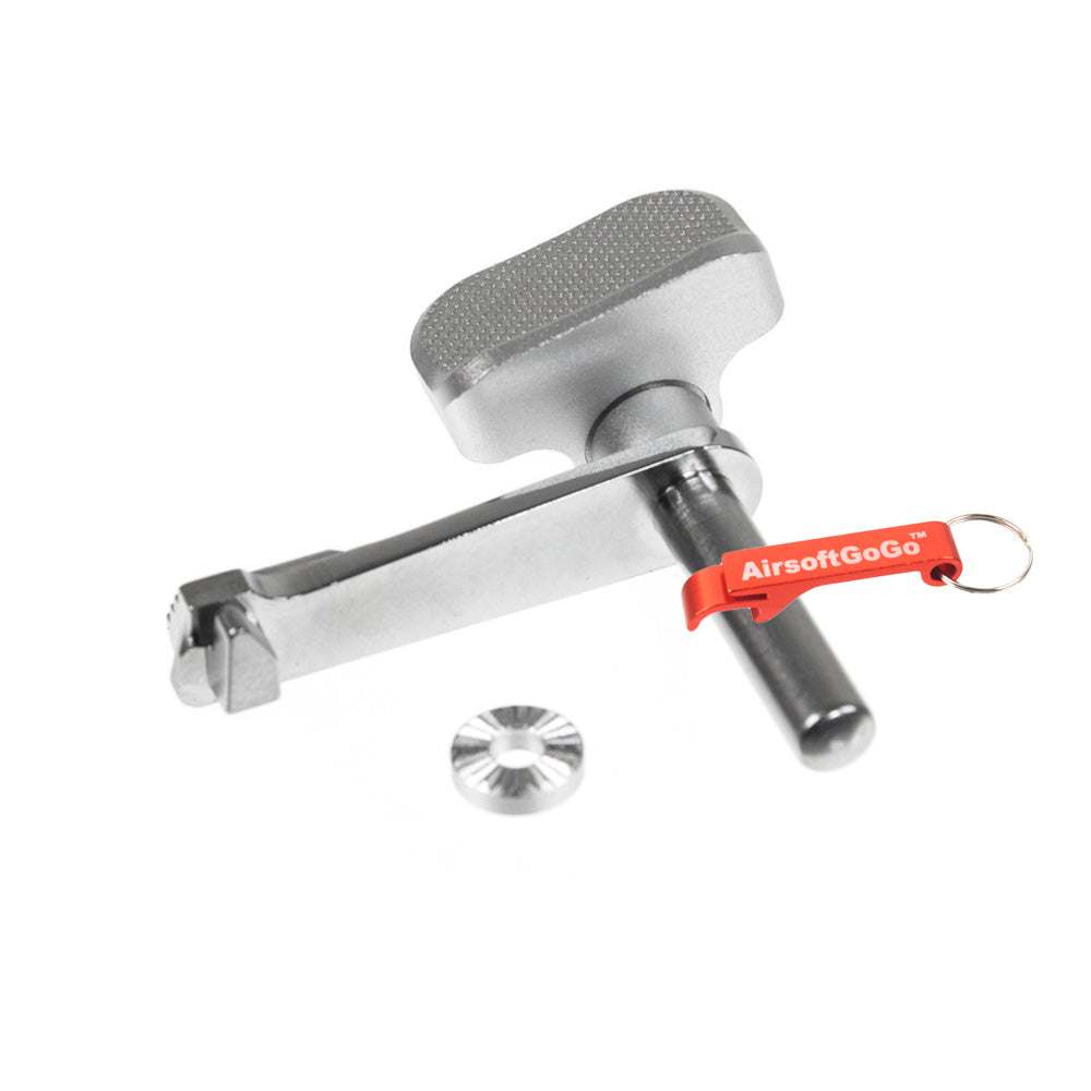 AIP Adjustable Thumb Rest & Ride Stop for Marui Hi-Capa 4.3/5.1 (Silver)