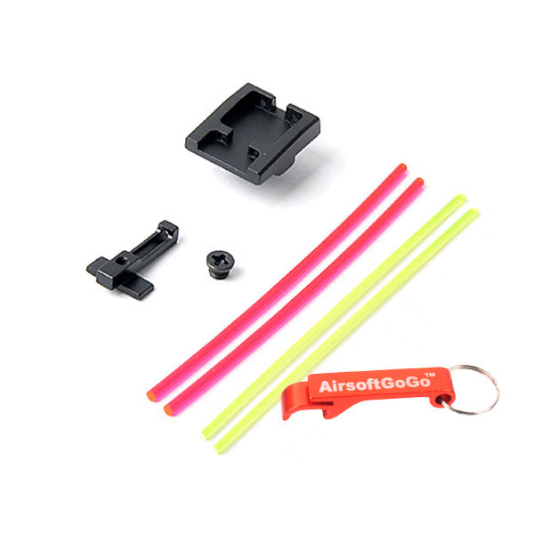 Fiber optic front/rear sight set for WE XDM series