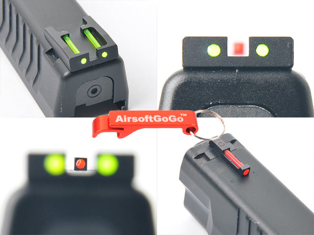 Fiber optic front/rear sight set for WE XDM series