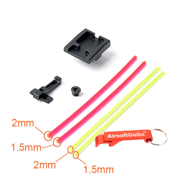 Fiber optic front/rear sight set for WE XDM series