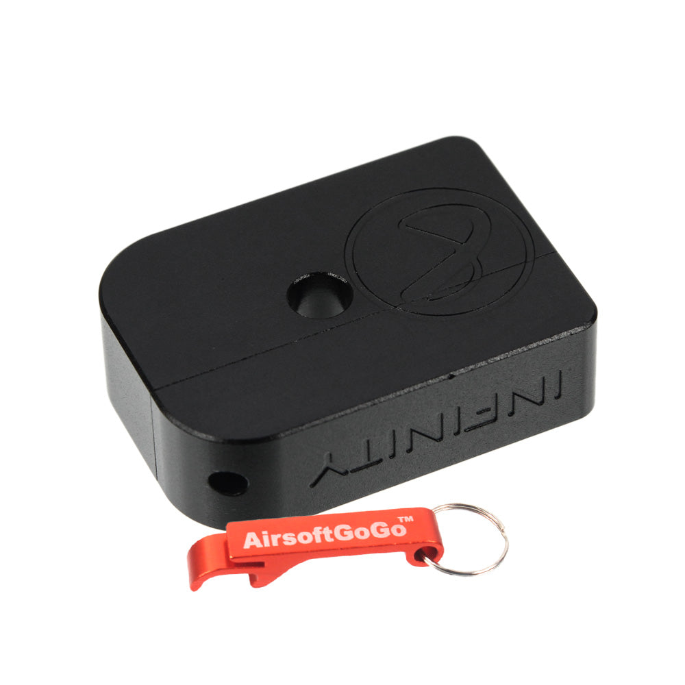 Marui Hi-Capa series compatible AIP aluminum "Infinity" magazine bumper (black)