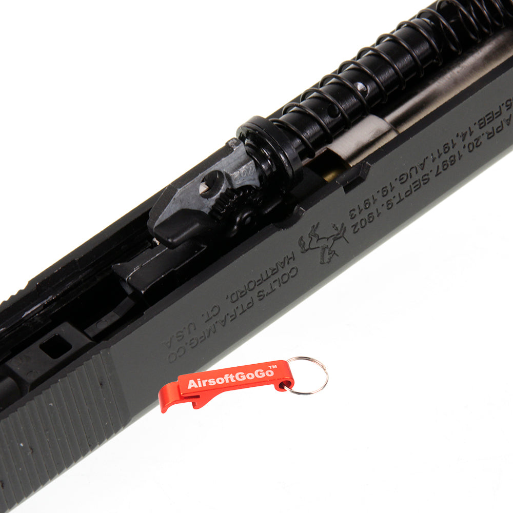 Slide set for Marui 1911 GBB with compensator (black & silver)