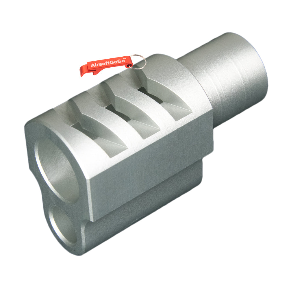 Marui GBB 1911 Compatible Compensator & Barrel Bushing Type 2 (Silver)