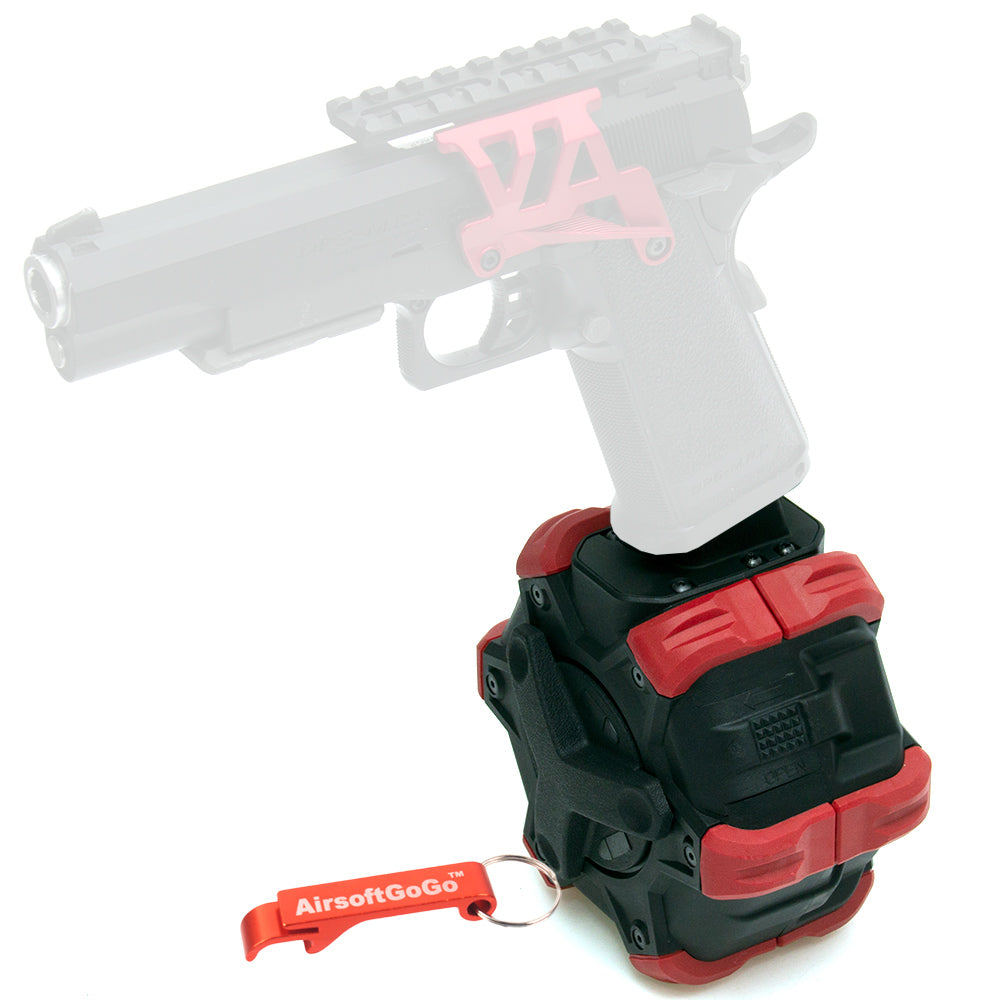 Marui / WE-Tech / AW High Capa Series ARMORER WORKS 350 Drum Magazine for GBB (Black)