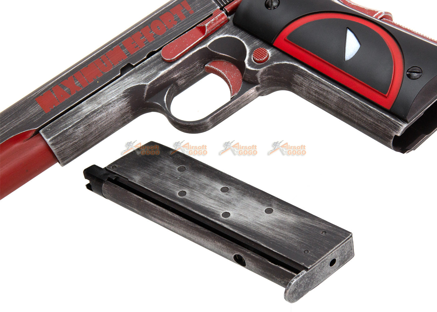 Armorer Works Custom デッドプール1911ガスブローバックピストルGBB
(フルメタル-デッドプールグリップ)