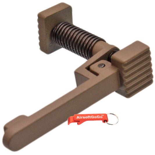 Magazine release magazine catch set for electric gun A&K Masada (tan color)